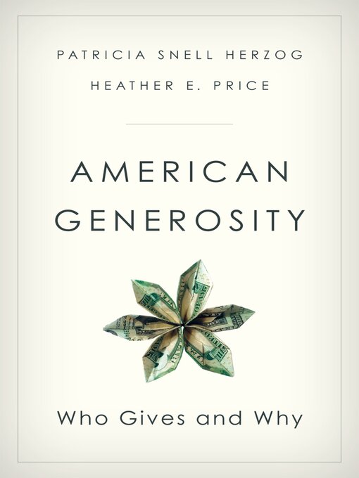 Title details for American Generosity by Patricia Snell Herzog - Available